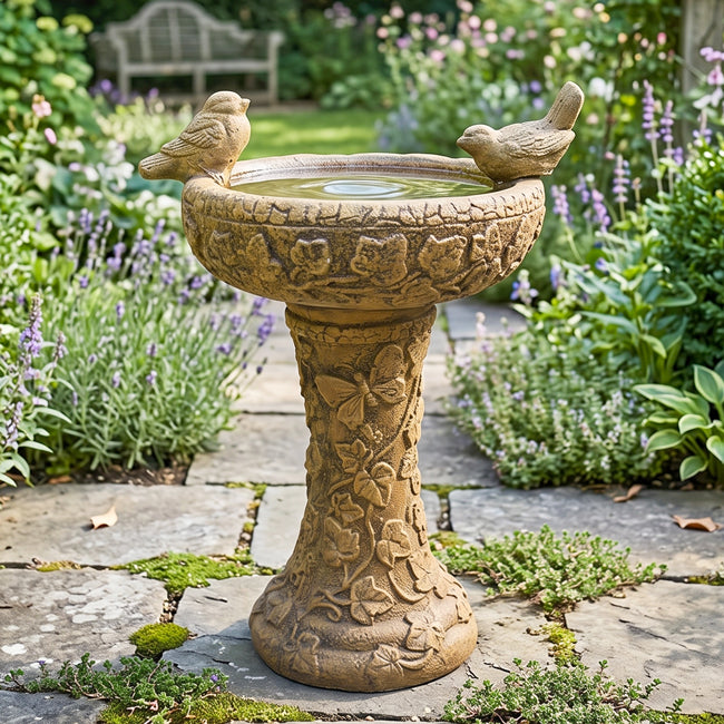 Athens "His Eye is on the Sparrow" Bird Bath, Espresso