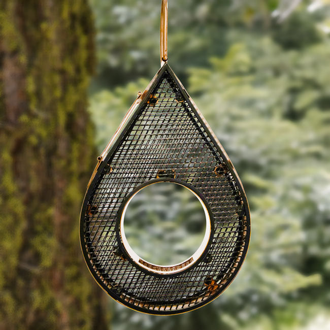 Good Directions Mesh Raindrop Feeder, Polished Copper