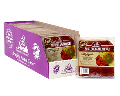 Heath Sunflower & Cherry Suet Cakes, 10 oz., Pack of 12