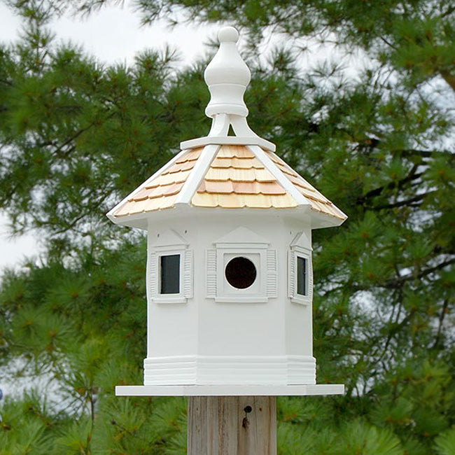 Home Bazaar Enchantment Bird Houses, White, Pack of 2
