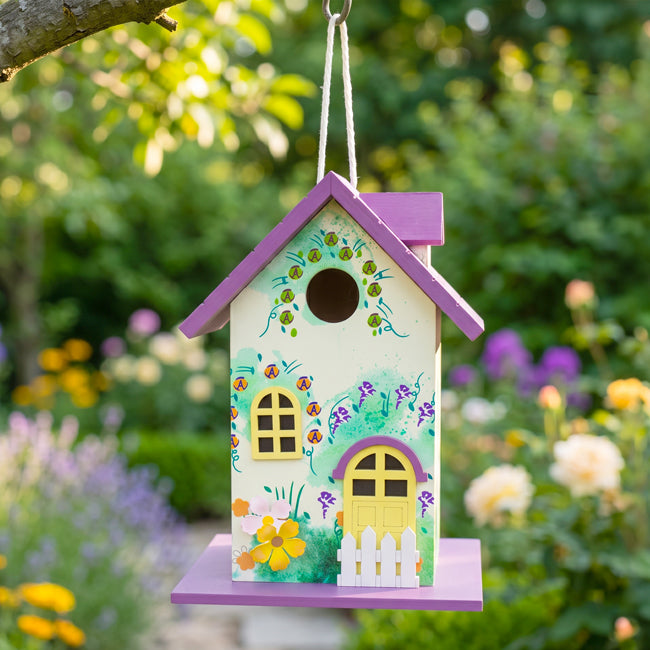 Home Bazaar Lilac Cottage Bird House