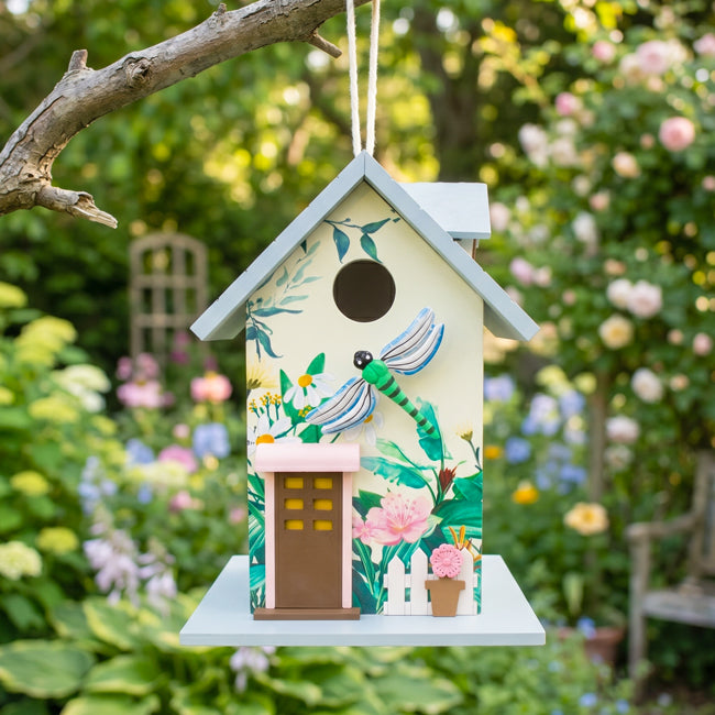 Home Bazaar Dragon Fly Cottage Birdhouse