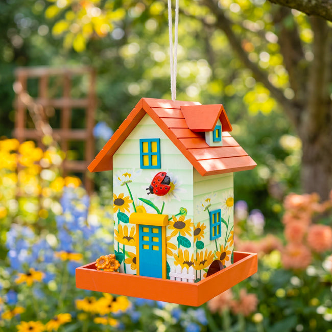 Home Bazaar Lady Bug Birdfeeder