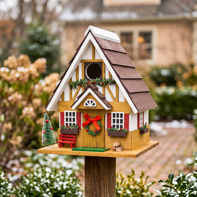 Home Bazaar Merry Tudor Cottage Bird House