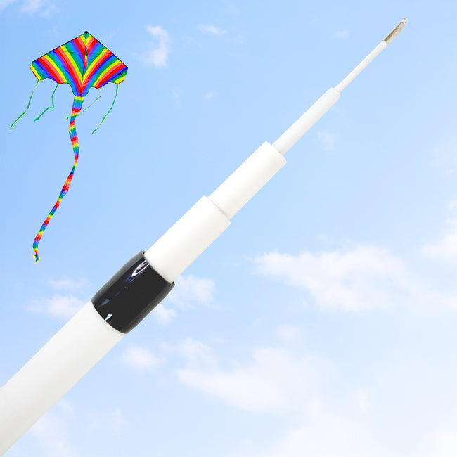 Jackite Fiberglass Kite Pole, White, 16'