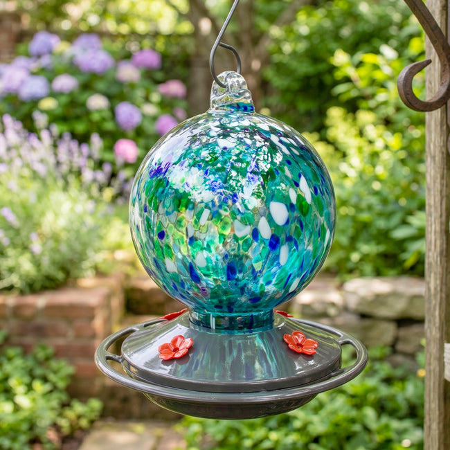Nature's Way Ecocycle Garden Globe, Handblown Glass, 19 oz