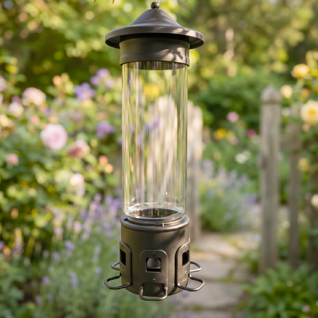 Nature's Way Squirrel Shield Pro Tube Metal Feeder, 4 qt