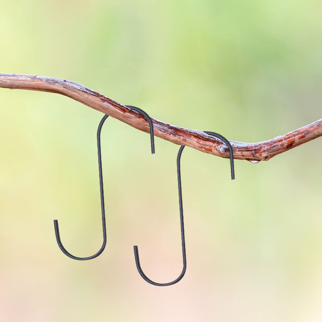 Panacea Garden 'S' Hook, Black, 6", 2 Pack