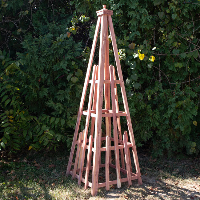 Amish Made Large Cedar Pyramid Trellis by Prime Retreat, 72"