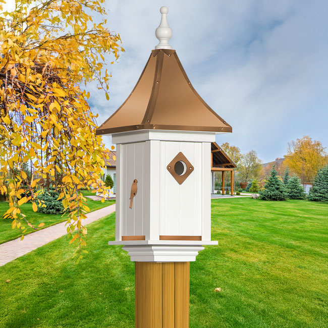 Royal Crowne Castle Birdhouse, Copper Roof, Bird