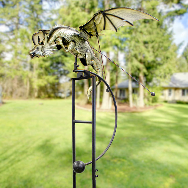 Dragon Spring Rocker Staked Metal GIANT Flying Dragon Rocker, 70
