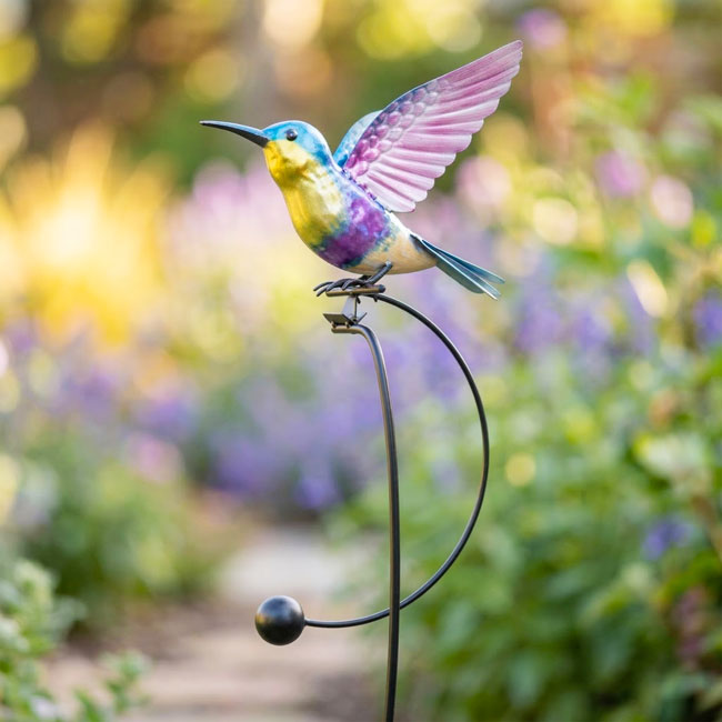 Regal Hummingbird Woodnymph Rocker Stake, 43"H