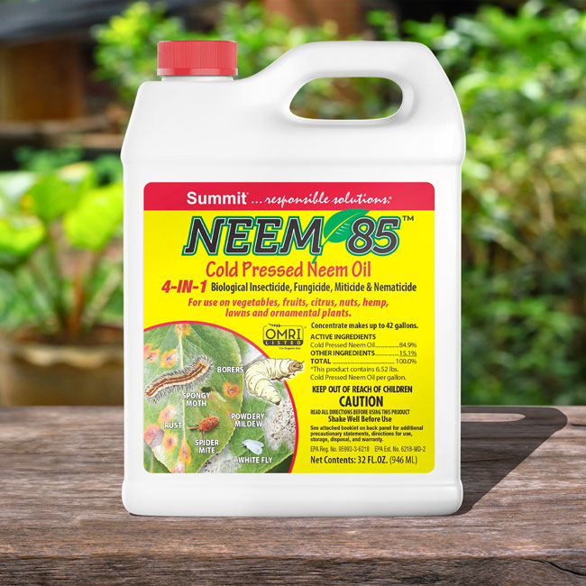 Summit NEEM 85 Cold Pressed Neem oil, Quart