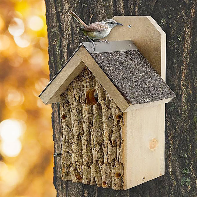 Uncle Dunkel's Bark Clad Ultimate Wren and Chickadee House