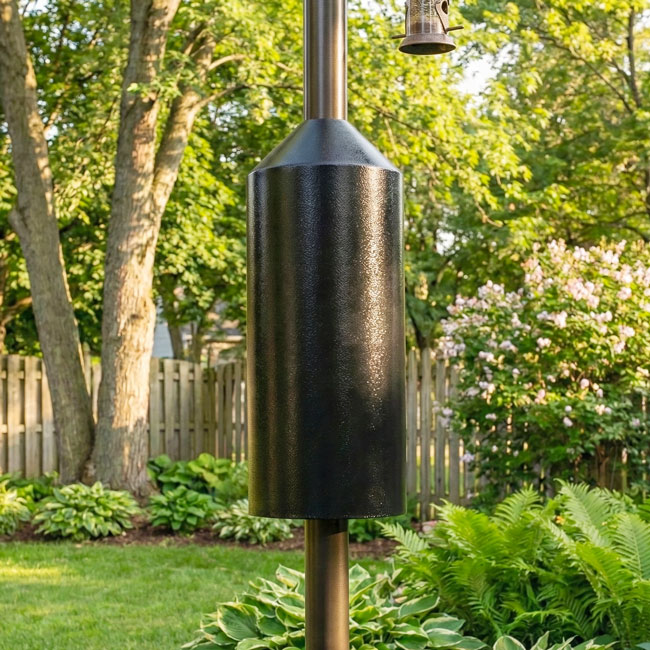 Woodlink Torpedo Squirrel Baffle, Black, 6" dia.