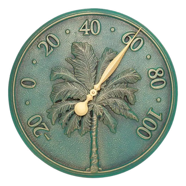 Whitehall Palm Tree Thermometer, Bronze Verdi, 16