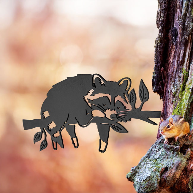 Whitehall Tree Spike Silhouette, Raccoon