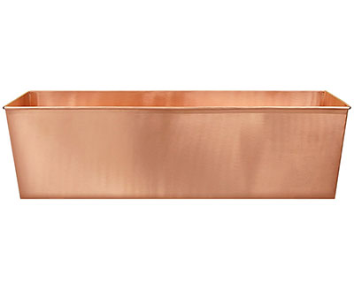 Achla Solid Copper Planter Box, Polished, 35"L