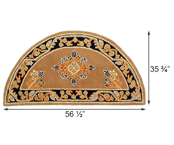 Achla Extra Large Jardin Half Round Rug, Cocoa – BirdYard Direct