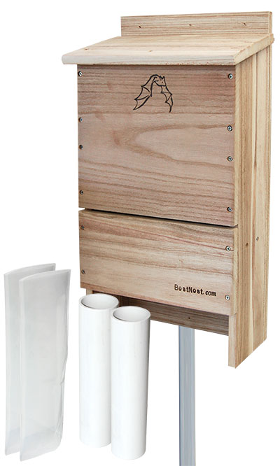 BestNest Triple-Celled Bat House w/ Two Bat Exclusion Tubes – BirdYard ...