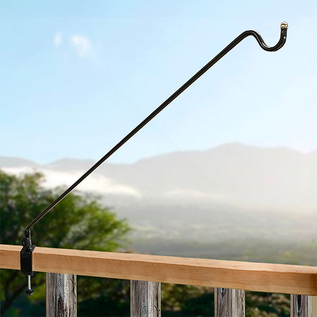 deck rail plant hanger hook Erva Platinum Capped Swing Arm Deck Hook, Black – BirdYard Direct
