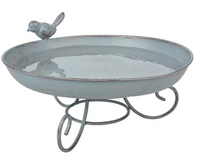 Esschert Design Standing Bird Bath, Metal