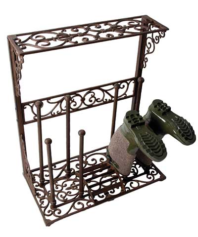 Esschert Design Boot Rack & Scraper for Four Boots – BirdYard Direct