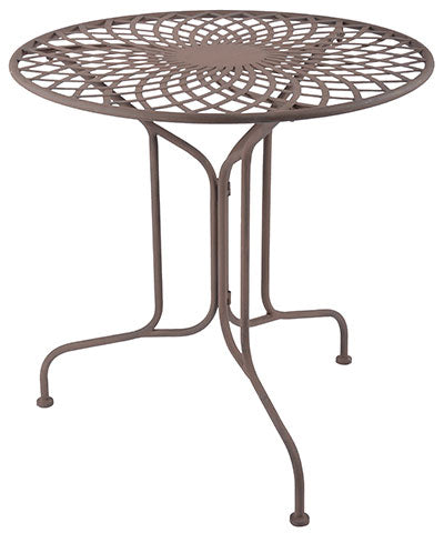 Esschert Design Steel Sprial Table, Brown, 28.5"H