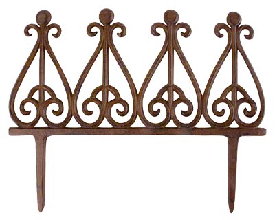 Esschert Design Finial Garden Edge, Rust, 11.25"H, Pack of 6