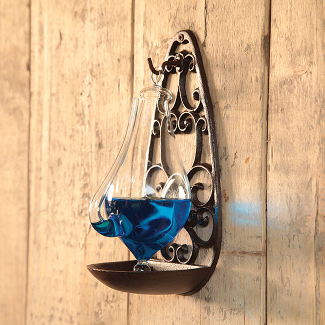 Barometer Bird Esschert Design Glass Barometer with Cast Iron Holder – BirdYard Direct