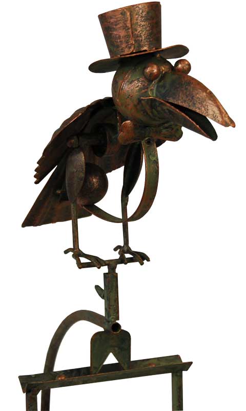 Dapper Rocker Esschert Design Staked Steel Dapper Bird Rocker, 54