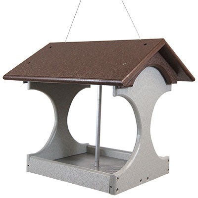 Recycled Plastic Suet Log Bird Feeder, Brown & Gray