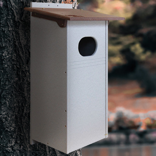 Recycled Plastic Wood Duck House, Brown and Gray
