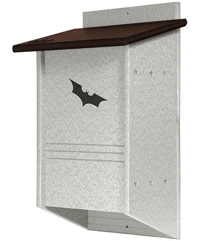 Recycled Plastic Triple Chamber Bat House, 40 bats