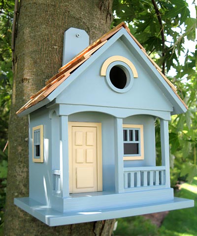 Pacific Bazaar Home Bazaar Pacific Grove Bird House, Light Blue – BirdYard Direct