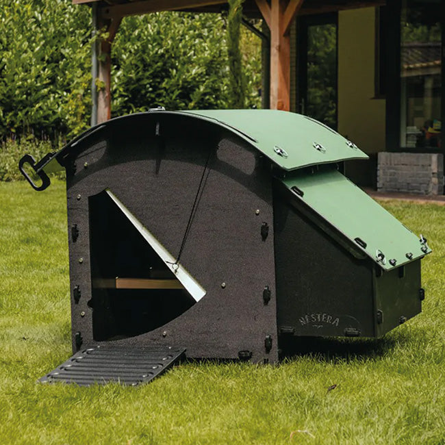 Nestera Medium Chicken House, Green and Black