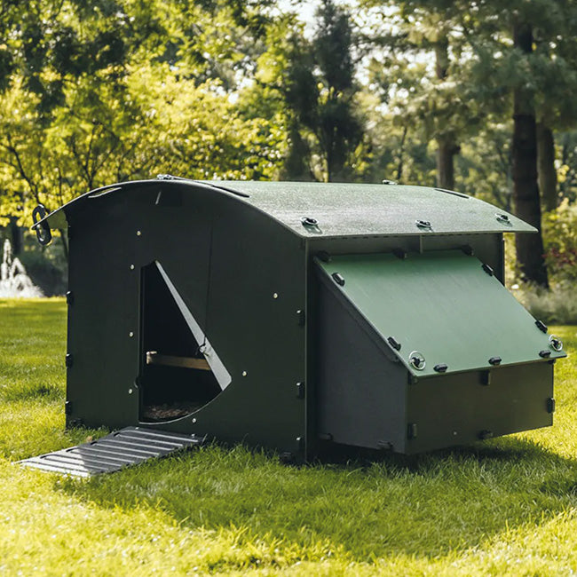 Nestera Large Chicken House, Green and Black