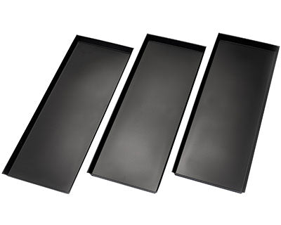 Nestera Large Rectangular Droppings Trays, Black, Pack of 3