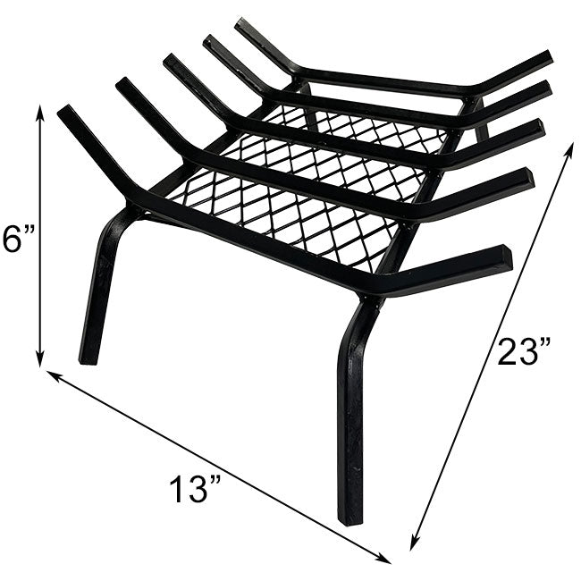 Panacea Five Bar Fireplace Grate with Ember Catcher, 23" BirdYard Direct