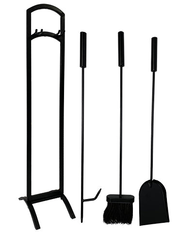 Panacea Classic Fireplace Tool Set, 4 Piece, Black