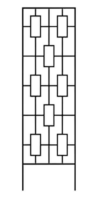 Panacea Contemporary Trellis, Black, 78"H