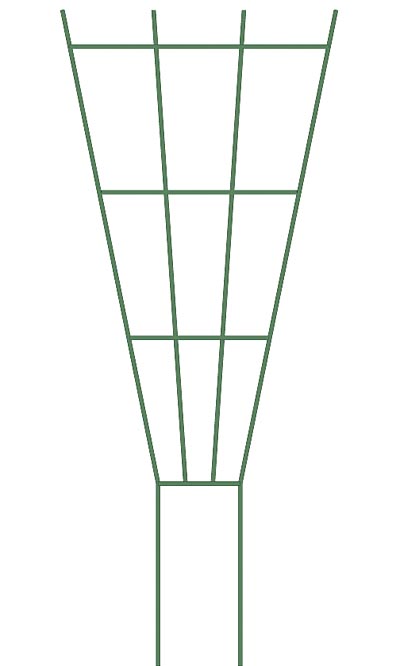 Panacea Fan Pot Trellis, Green, 36"H