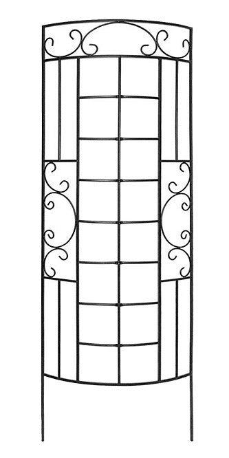 Panacea Romantic Curved Garden Trellis, Black, 72"H, Pk of 5