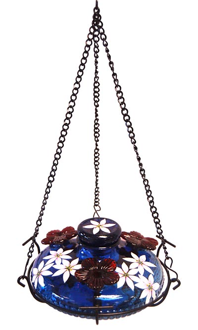 Parasol Bloom Botanica Feeder with Perch, Blue, 16 oz.