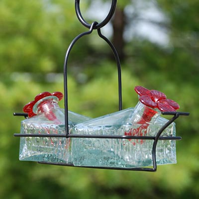 Parasol Basketweave-2 Hummingbird Feeder, Clear, 9 oz.