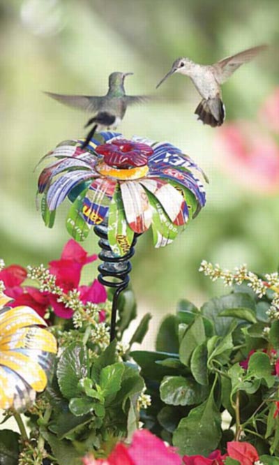 Parasol Sugar Shack Hummingbird Feeder w/ Stake, Clear, 4 oz