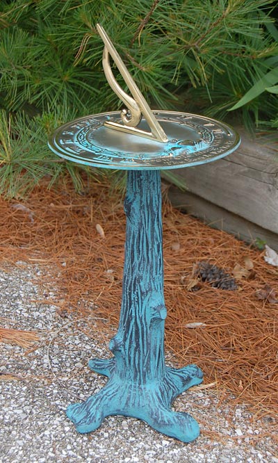 Rome Grow Old With Me Sundial and Cast Iron Tree Pedestal