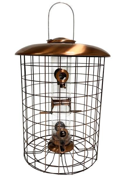 Woodlink Squirrel-Resistant Brushed Copper Seed Tube Feeder