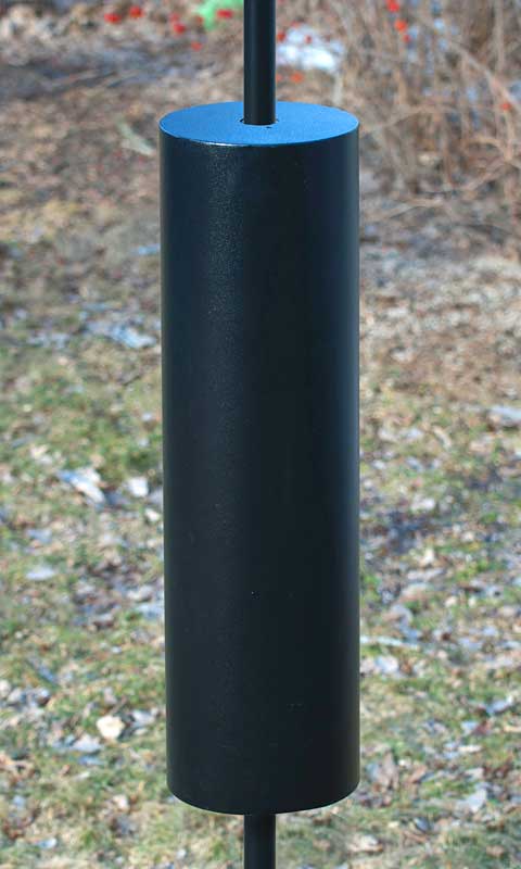 Spring Raccoon Baffle Woodlink Torpedo Raccoon Baffle, Black, 8