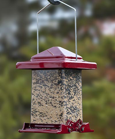 Woodlink Weight Sensitive Wild Bird Feeder, Red